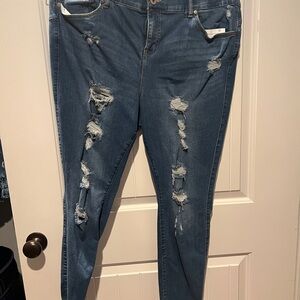 Distressed Blue Women's Jeans